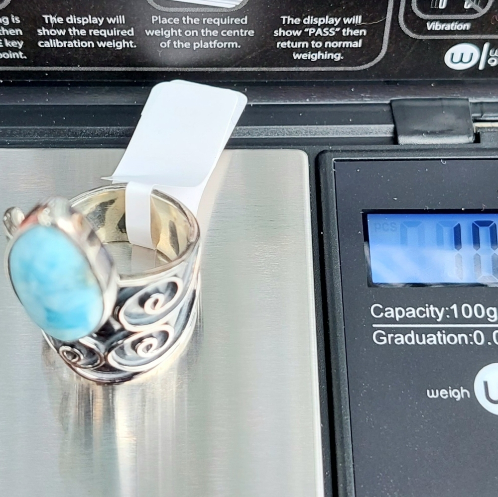 6.5 larimar ring - Picture 3 of 4